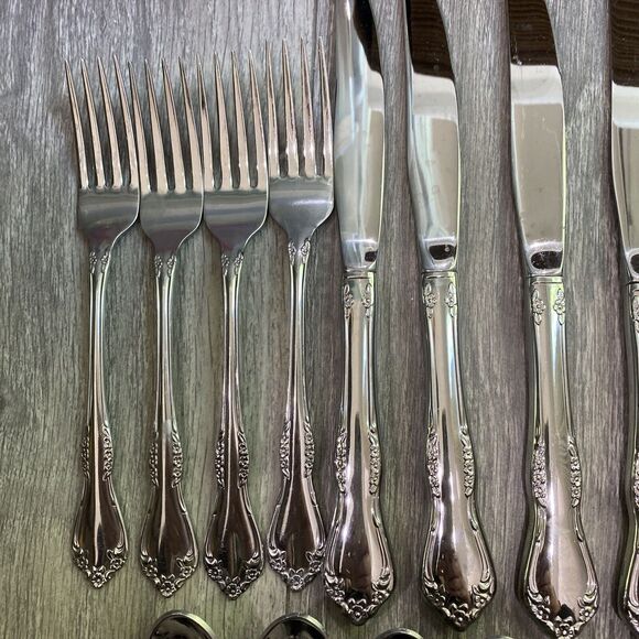 Flatware Service for 4 Rogers Oneida Mansfield Stainless Steel 20 pc Vintage 90s - Picture 3 of 8